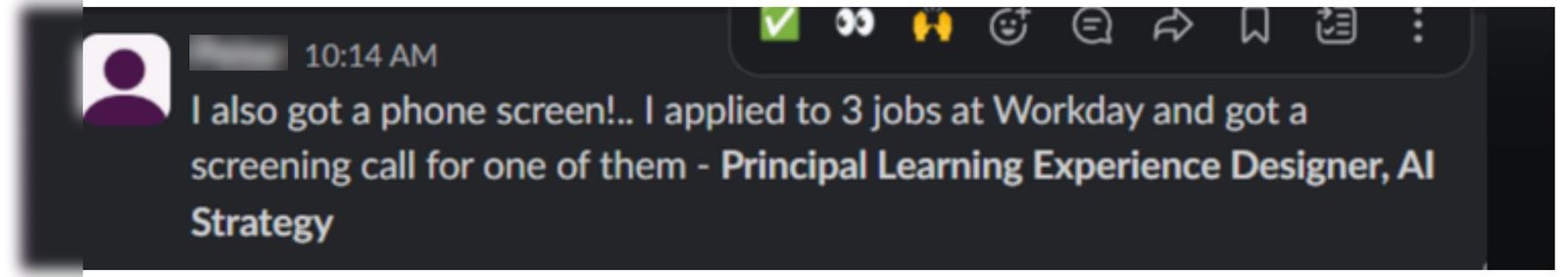 Client win screenshot 4: interview or offer after the resume rewrite