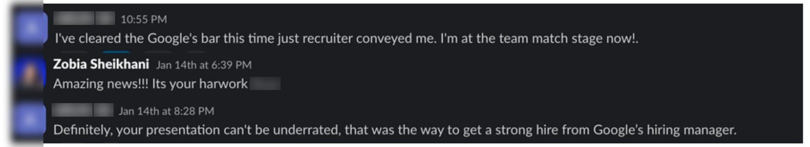 Client win screenshot 9: interview or offer after the resume rewrite
